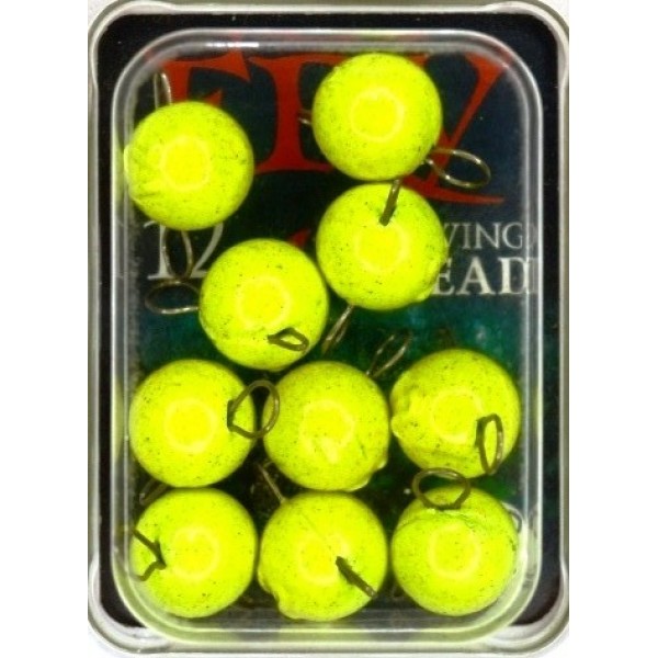 Рибальське грузило, вухате, розбірне, 10шт/уп, колір Lime, вага 12г